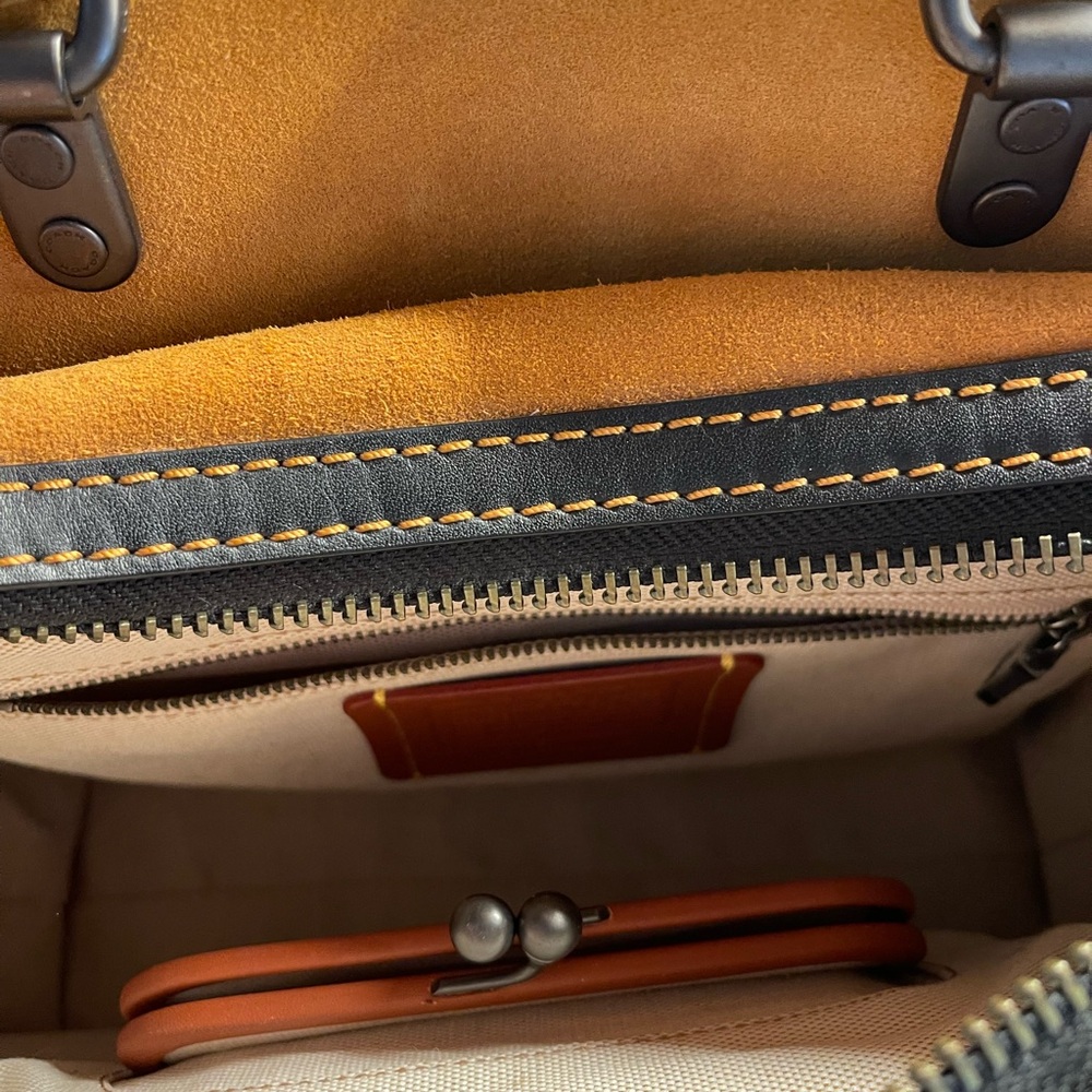 Coach Rogue With Patchwork Snake Handle Handbag - image 5